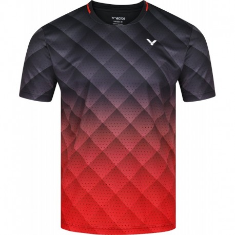VICTOR unisex T-Shirt T-13100 C - schwarz-rot