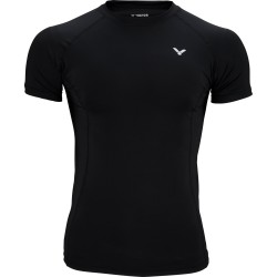 VICTOR Compression Shirt uni - schwarz