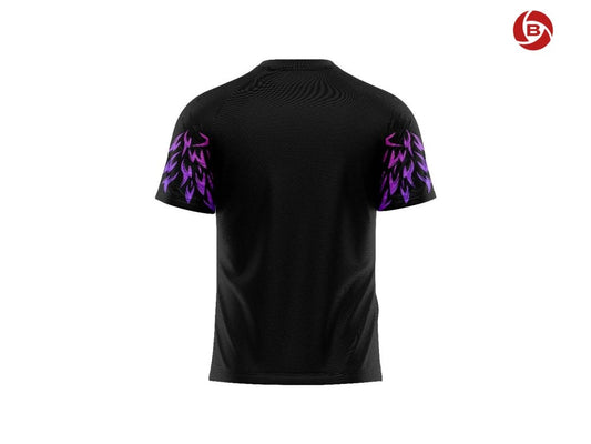 FELET Unisex T-shirt RN 3619 Black/Purple
