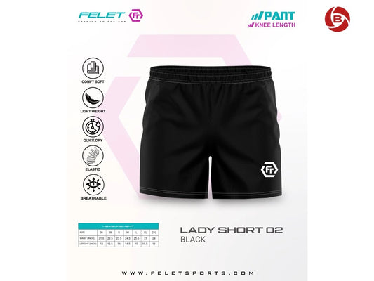 FELET Damen-Shorts 02 Black