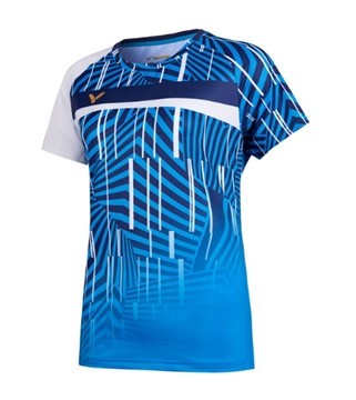 VICTOR Ladies T-Shirt T-11003 blau-schwarz, Gr. XS