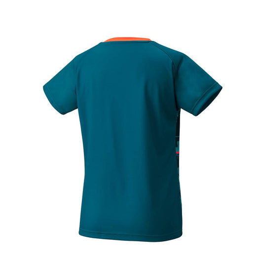 YONEX YW0034 Women's Crew Neck Shirt, CLUB TEAM , Blue Green