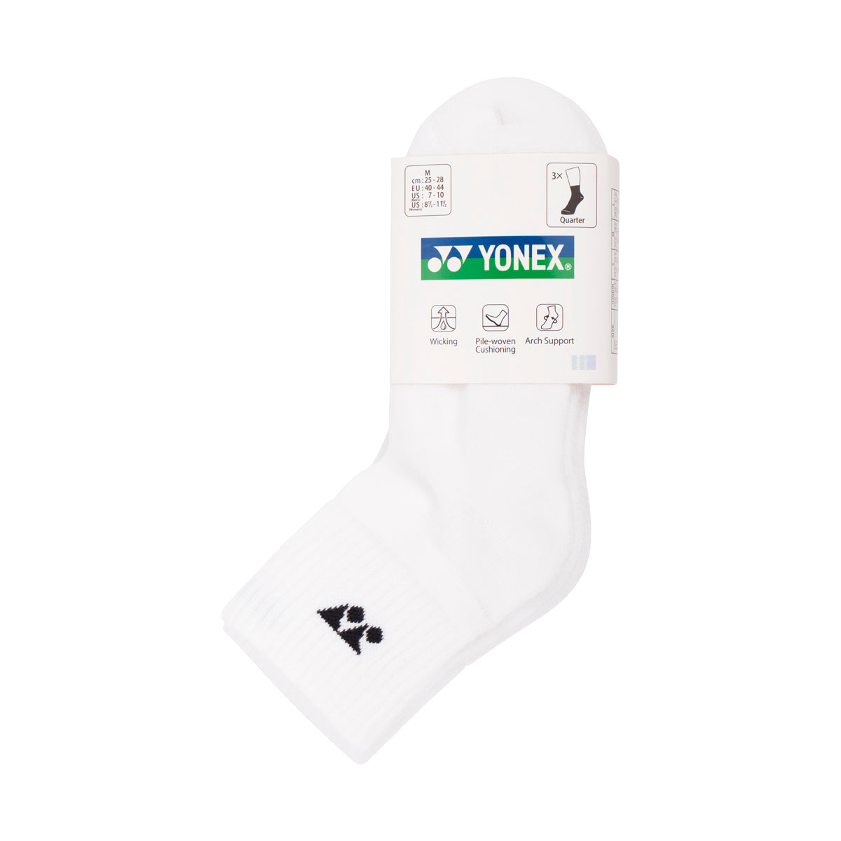 YONEX 19254 Sport Quarter Socks (3 Paare)