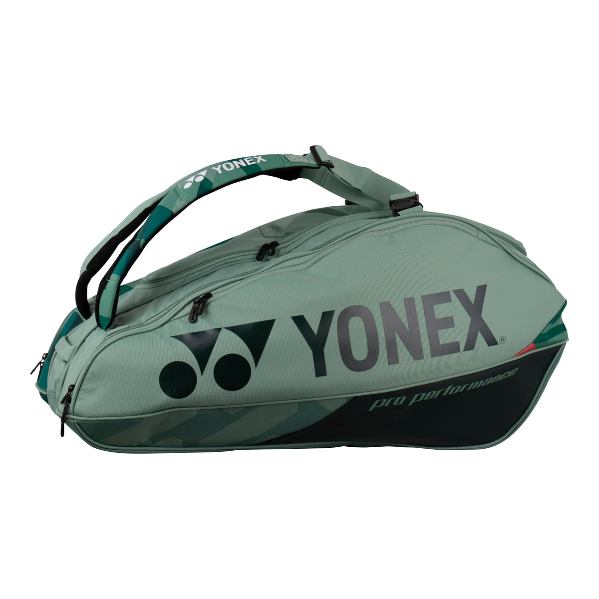 YONEX 92429 PRO RACQUET BAG (9 PCS), olive green