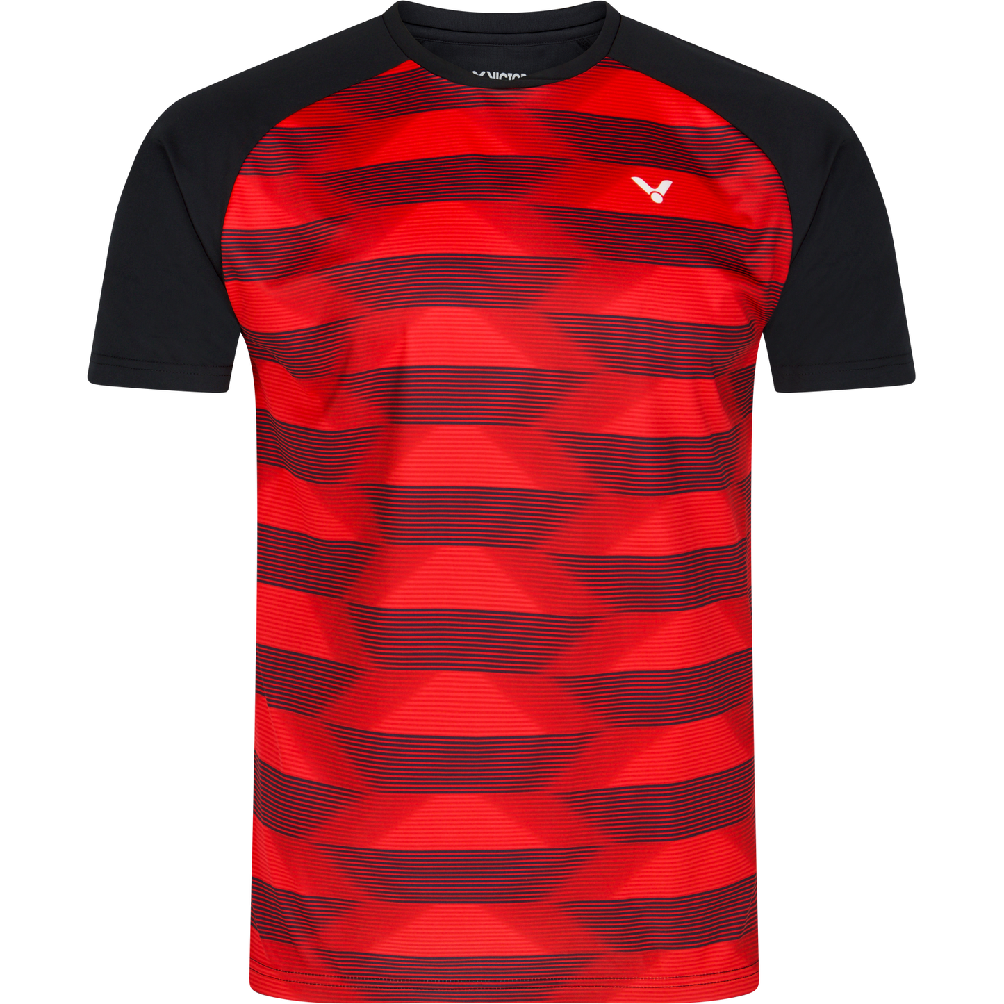 VICTOR T-Shirt T-33102 CD unisex, schwarz/rot