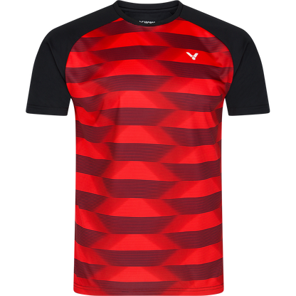 VICTOR T-Shirt T-33102 CD unisex, schwarz/rot