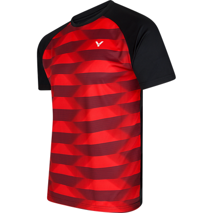 VICTOR T-Shirt T-33102 CD unisex, schwarz/rot
