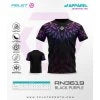 FELET Unisex T-shirt RN 3619 Black/Purple