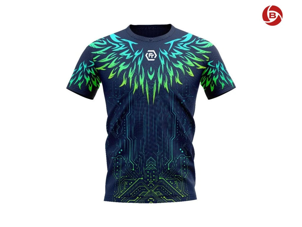 FELET Unisex T-shirt RN 3619 Blue/Green