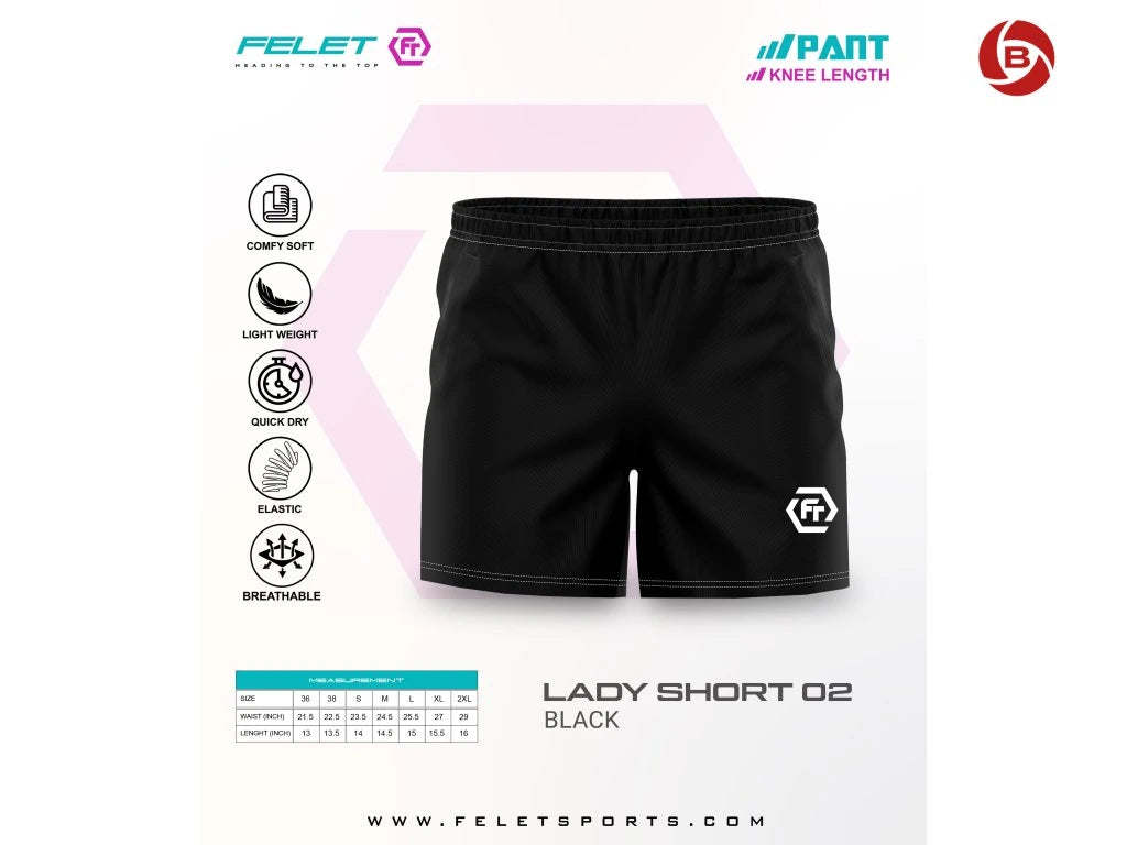 FELET Damen-Shorts 02 Black