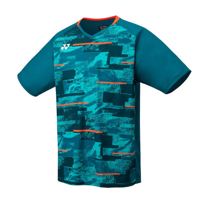 YONEX YM0034 Men's Crew Neck Shirt,CLUB TEAM, Blue Green