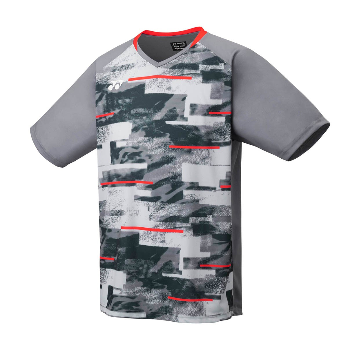 YONEX YM0034 Men's Crew Neck Shirt,CLUB TEAM, Gray