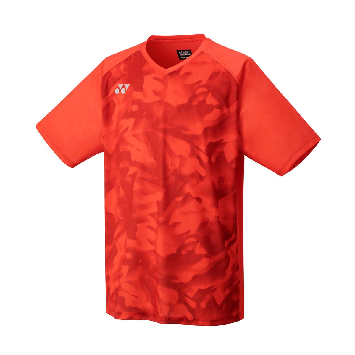 YONEX YM0033 Men's Crew Neck Shirt, CLUB TEAM, Pearl Red
