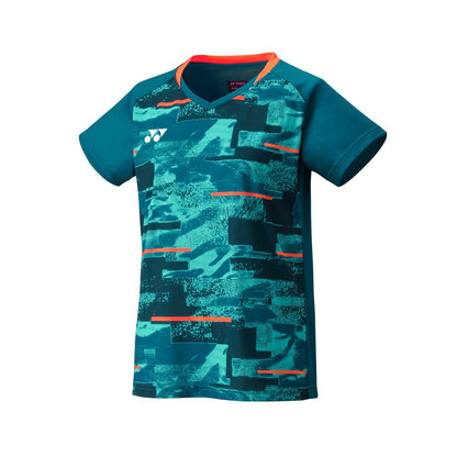 YONEX YW0034 Women's Crew Neck Shirt, CLUB TEAM , Blue Green