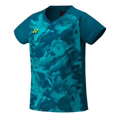 YONEX YW0033 Women's Crew Neck Shirt, CLUB TEAM , Blue Green