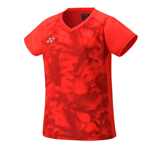 YONEX YW0033 Women's Crew Neck Shirt, CLUB TEAM , Pearl Red