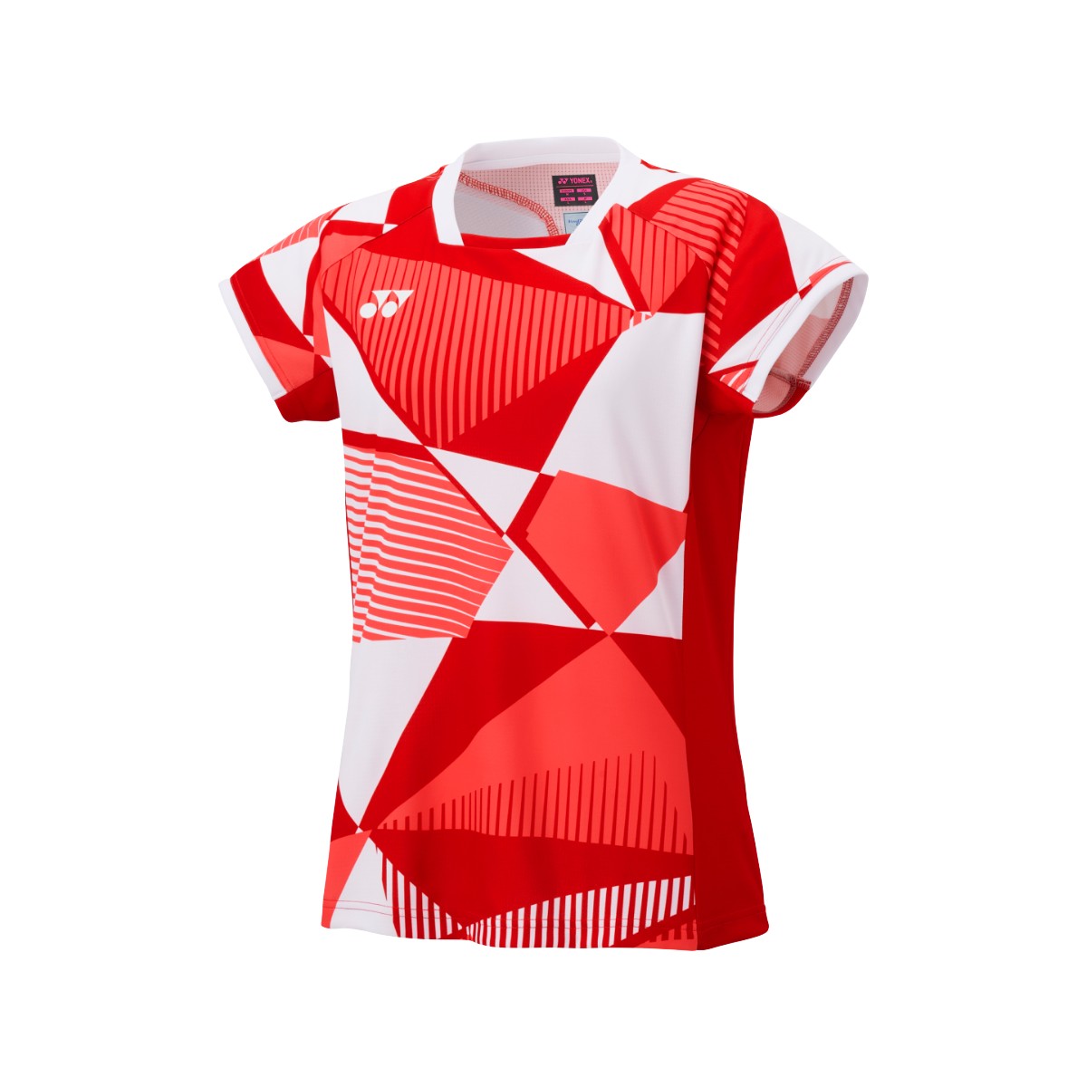 YONEX 20850 Women's Crew Neck Shirt, Bad.Tournament, Tango Red