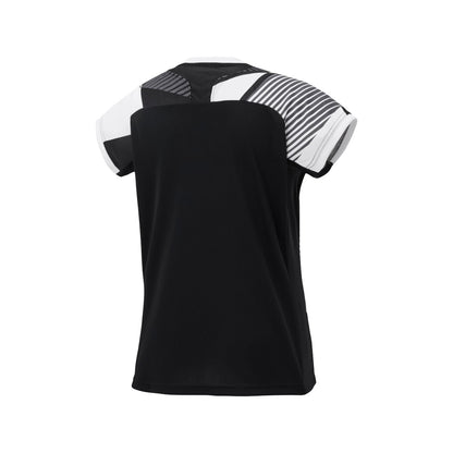 YONEX 20850 Women's Crew Neck Shirt, Bad.Tournament, Black