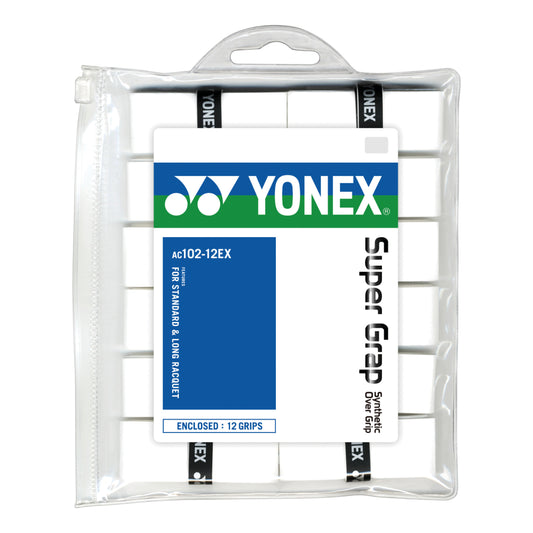 YONEX SUPER GRAP AC 102-12, weiß, 12er Packung