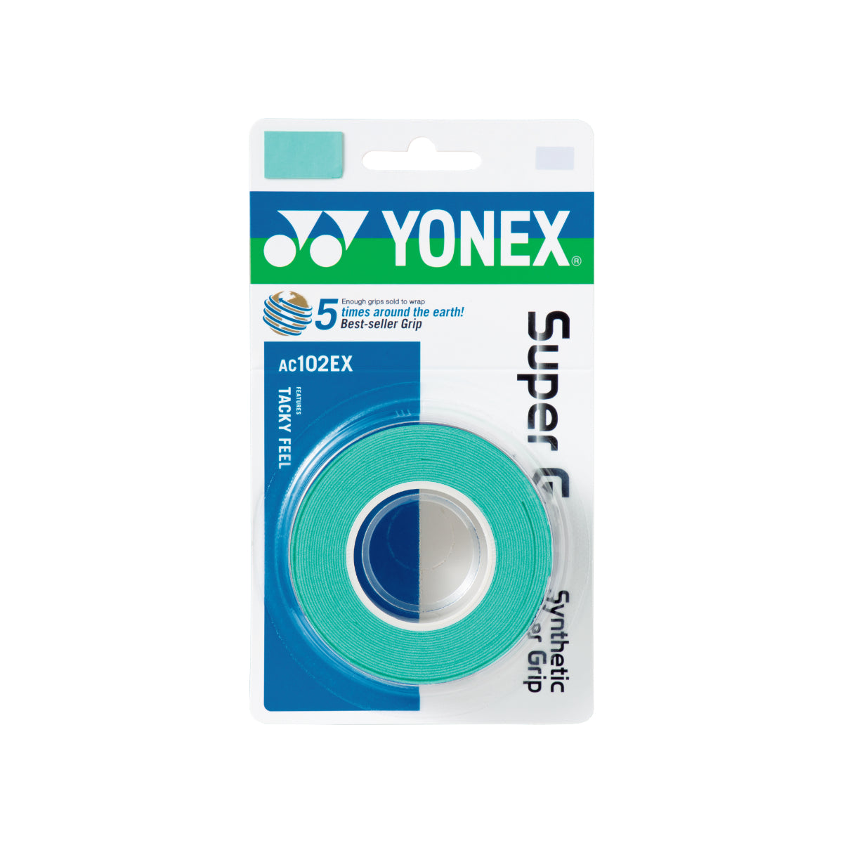 YONEX SUPER GRAP AC 102-3, mintgrün, 3er Packung