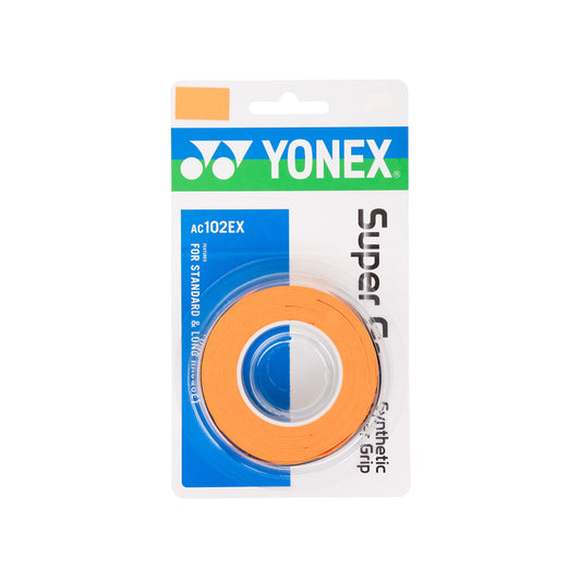 YONEX SUPER GRAP AC 102-3, orange, 3er Packung